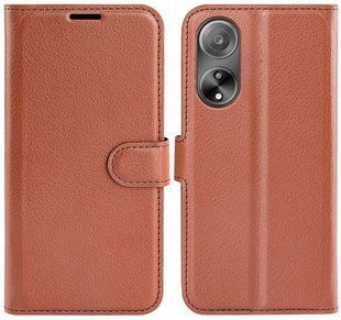 Чохол книжка Lichee для OPPO A38 коричневий 093095 фото