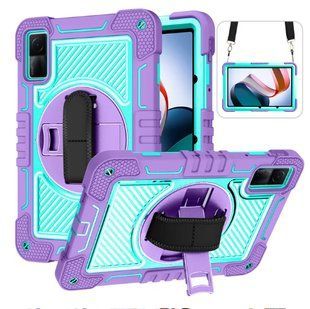 Чехол Carbon Armor Cover Tablet на Xiaomi Redmi Pad SE (11") / (бирюзовый + фиолетовый) 096342 фото
