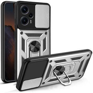 PC + TPU чохол Camshield armor для Xiaomi Redmi Note 12 Turbo / сріблястий 091373 фото