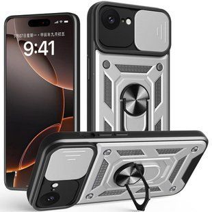 PC + TPU чохол Camshield Armor для iPhone 16e/сріблястий 099793 фото