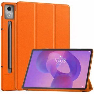 Шкіряний чохол книжка Crazy Horse на планшет Lenovo Idea Tab Pro (12.7") / помаранчевий 100789 фото