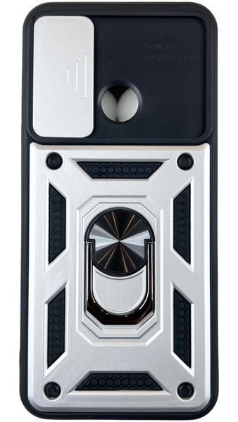 PC + TPU чохол Camshield armor на Xiaomi Redmi 10A / сріблястий 087299 фото