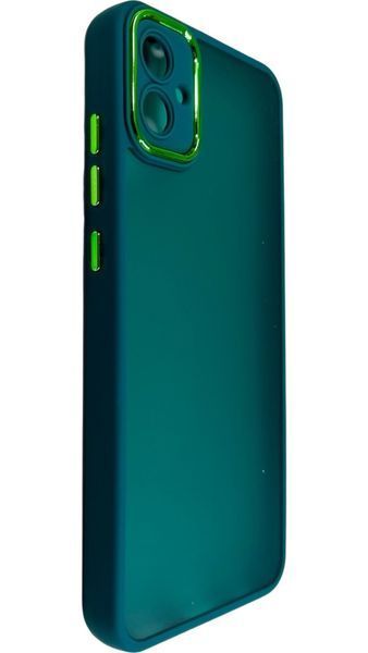 TPU чохол Luxury Metal Lens на Samsung Galaxy A04E (на самсунг а04е) зелений 087649 фото