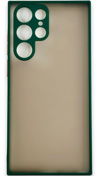 TPU чохол накладка Matte Color Case для Samsung Galaxy S22 Ultra темно-зелений 092180 фото