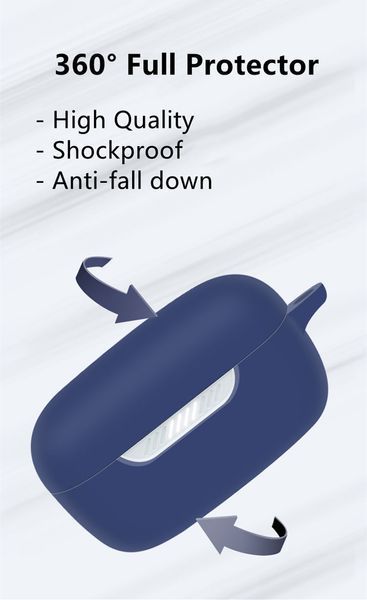 Силіконовий чохол із карабіном для JBL Live Free NC+ зелений 90973 фото