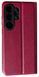 Шкіряний чохол книжка Fibra case на Samsung Galaxy S26 Ultra / бордовий 204389 фото 2