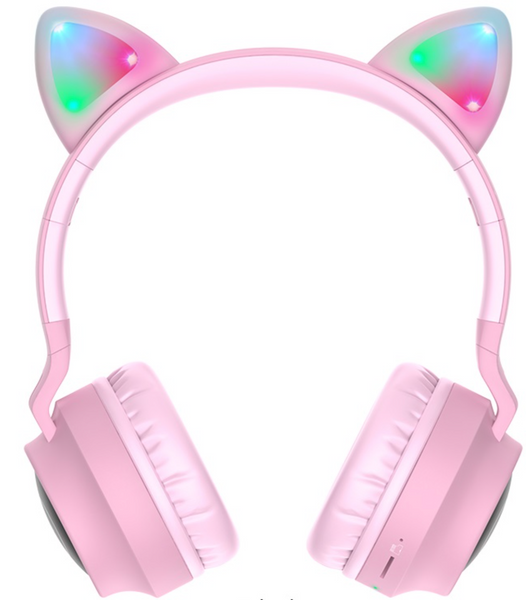 Беспроводные наушники Hoco W27 Cat Ear Bluetooth c LED подсветкой 84070 фото
