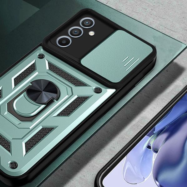 PC + TPU чехол Armor Camshield для Samsung Galaxy A54 / зеленый 090722 фото