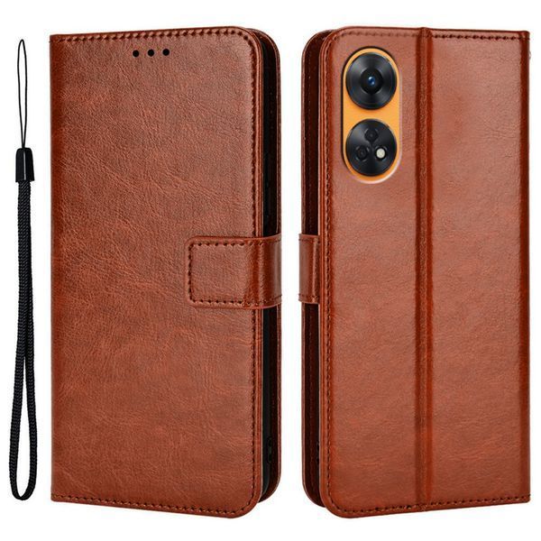 Чохол книжка Book case для OPPO A78 4G коричневий 091273 фото