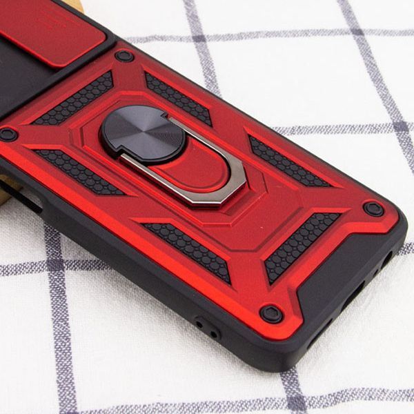 PC + TPU чохол Camshield armor для Poco M5 (на поко м5) червоний 087097 фото