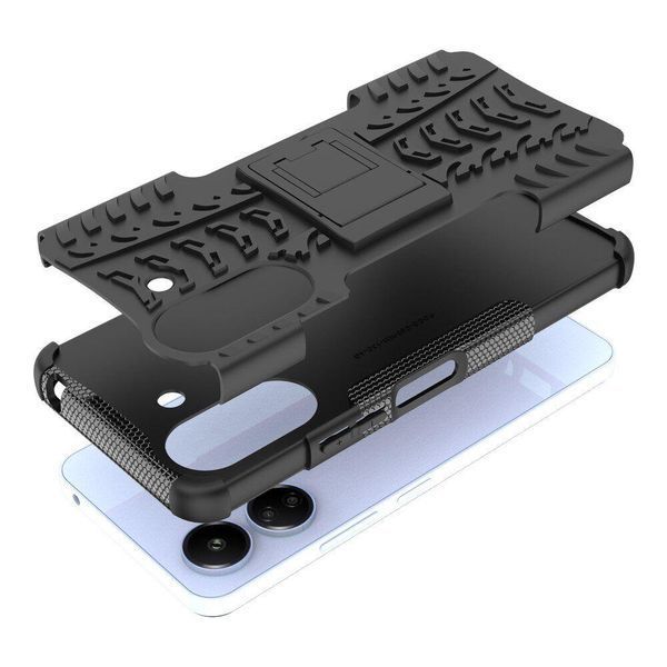 PC + TPU чехол Armor для Xiaomi Redmi 13C черный 095596 фото