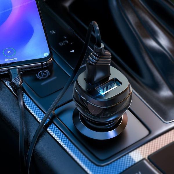 Автомобільна зарядка HOCO Z40 Superior на 2 USB (2.4 A) + Type-C (2 кольори) 87047 фото
