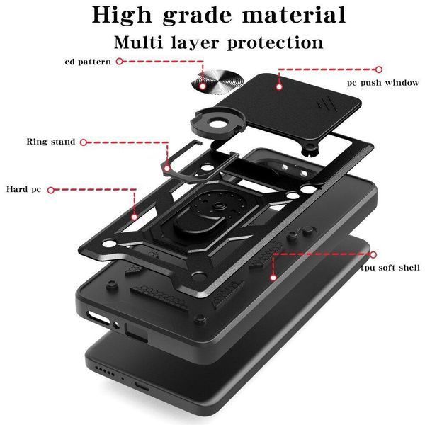 PC + TPU чехол Camshield Armor для Xiaomi Redmi Note 14 (5G) / синий 099825 фото
