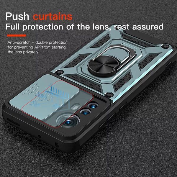 PC + TPU чохол Camshield armor для Xiaomi 12T Pro / зелений 086852 фото