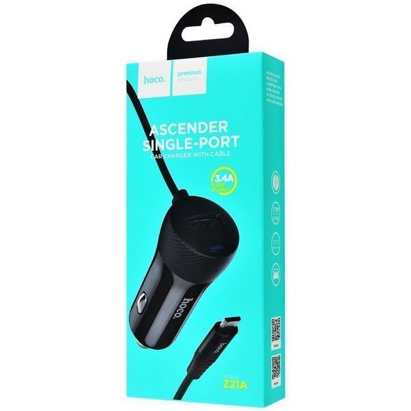 АЗУ Hoco Z21A Ascender + Cable (Micro) 2.4A 1USB 16918 фото