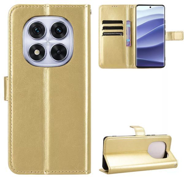 Чехол книжка Book case для Xiaomi Redmi Note 14 Pro (4G) / золотистый 098805 фото