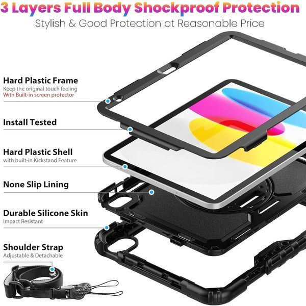 PC + TPU чехол Armor Cover Tablet на планшет iPad 11" (A16) 2025 / черный 099959 фото