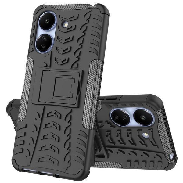 PC + TPU чехол Armor для Xiaomi Redmi 13C черный 095596 фото