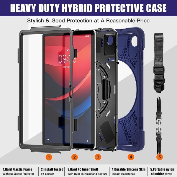 Чехол Carbon Armor Cross Tablet на планшет Lenovo Tab K11 2024 (11") / темно-синий 097651 фото