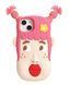 Силіконовий 3D чохол Girl with braids для iPhone 15 Pro Max/рожевий 099444 фото 1