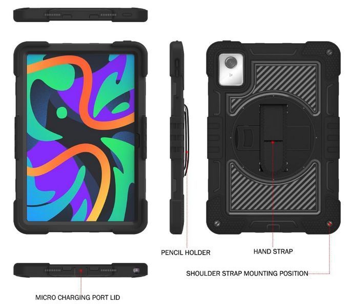 Чохол Carbon Armor Tablet на планшет Lenovo Xiaoxin Pad 2024 (11") / чорний 200887 фото