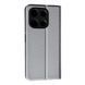 Шкіряний чохол книжка Fibra case на Xiaomi Redmi Note 13 (4G) / сірий 095861 фото 2