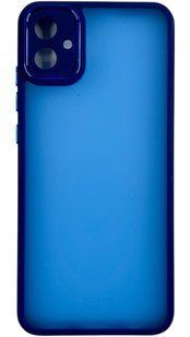 TPU чохол Luxury Metal Lens на Samsung Galaxy A04E (на самсунг а04е) синій 087650 фото