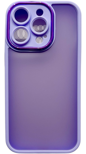 TPU чехол Luxury Metal Lens на iPhone 14 Pro (на айфон 14 про) фиолетовый 086445 фото