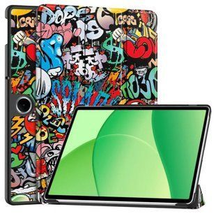 Шкіряний чохол книжка Crazy Horse для OnePlus Pad Lite (11") / graffiti 203714 фото