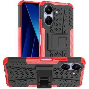 PC + TPU чехол Armor для Xiaomi Redmi 13C красный 095597 фото