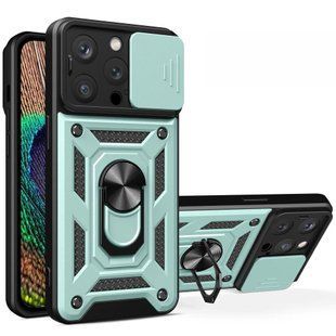 PC + TPU чехол Camshield armor для iPhone 15 Pro Max / зеленый 093632 фото