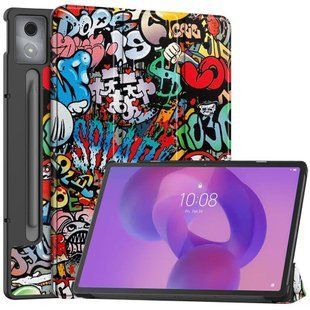 Шкіряний чохол книжка Crazy Horse на планшет Lenovo Idea Tab Pro (12.7")/graffiti 099241 фото