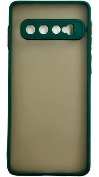TPU чохол накладка Matte Color Case для Samsung Galaxy S10 темно-зелений 092231 фото