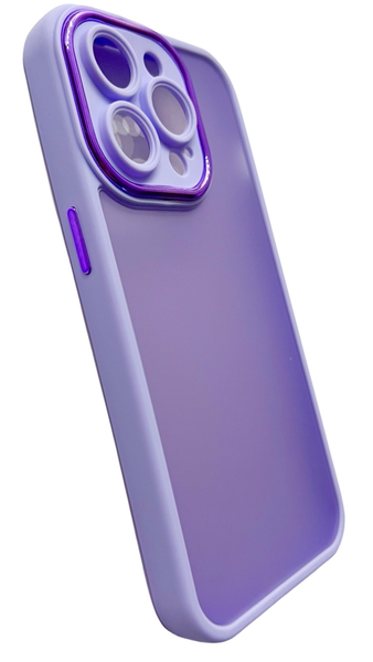 TPU чохол Luxury Metal Lens на iPhone 14 Pro (на айфон 14 про) фіолетовий 086445 фото