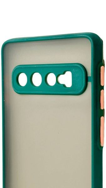 TPU чохол накладка Matte Color Case для Samsung Galaxy S10 темно-зелений 092231 фото