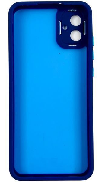TPU чохол Luxury Metal Lens на Samsung Galaxy A04E (на самсунг а04е) синій 087650 фото