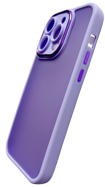 TPU чохол Luxury Metal Lens на iPhone 14 Pro (на айфон 14 про) фіолетовий 086445 фото