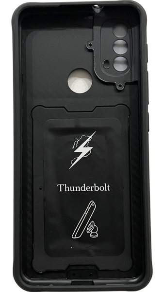 PC + TPU чехол Camshield armor для Motorola E40 (на мото е40) черный 87000 фото