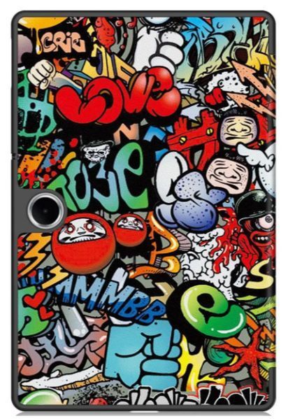 Шкіряний чохол книжка Crazy Horse для OnePlus Pad Lite (11") / graffiti 203714 фото