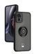 TPU чохол накладка Matte Ring Magnit для Motorola Edge 30 Neo чорний (червоні кнопки) 093347 фото 1