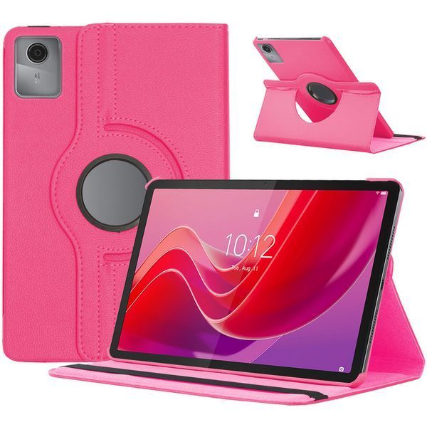 Шкіряний чохол книжка 360 для Lenovo Tab M11 (11") / малиновий 097387 фото