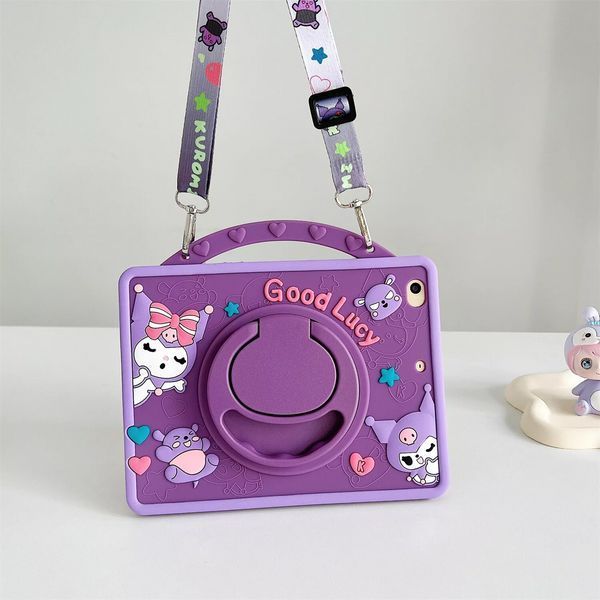 Чохол Happy Case на Apple&nbsp;iPad 10.9" 2022 (10th Gen) / Good Lucy темно-фіолетовий (з ремінцем) 099430 фото