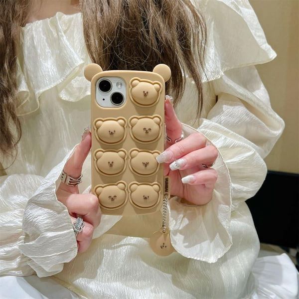 Чохол гумовий Cute Soft Bear на iPhone XR / світло-коричневий 098158 фото