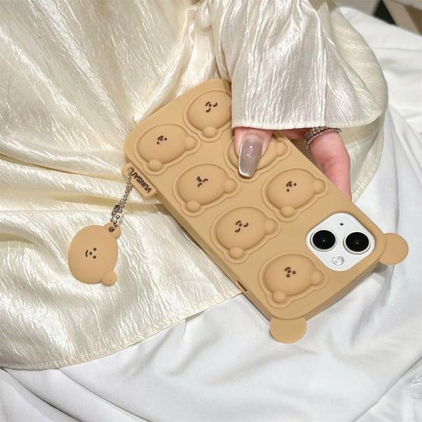 Чохол гумовий Cute Soft Bear на iPhone XR / світло-коричневий 098158 фото