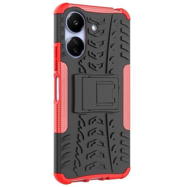 PC + TPU чехол Armor для Xiaomi Redmi 13C красный 095597 фото