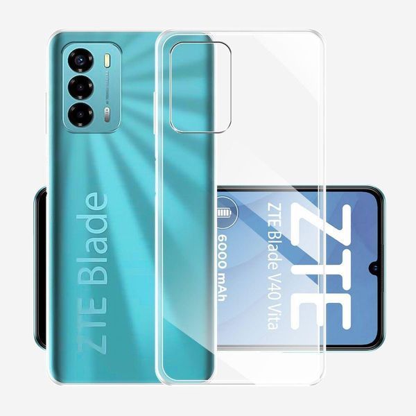 Ультратонкий чехол для ZTE Blade V40 Vita прозрачный (на зте в40 вита) 087750 фото