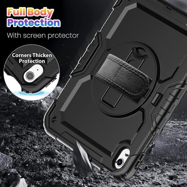 PC + TPU чехол Armor Cover Tablet на планшет Apple iPad 10.9" 2022 (10th Gen) / черный 096960 фото