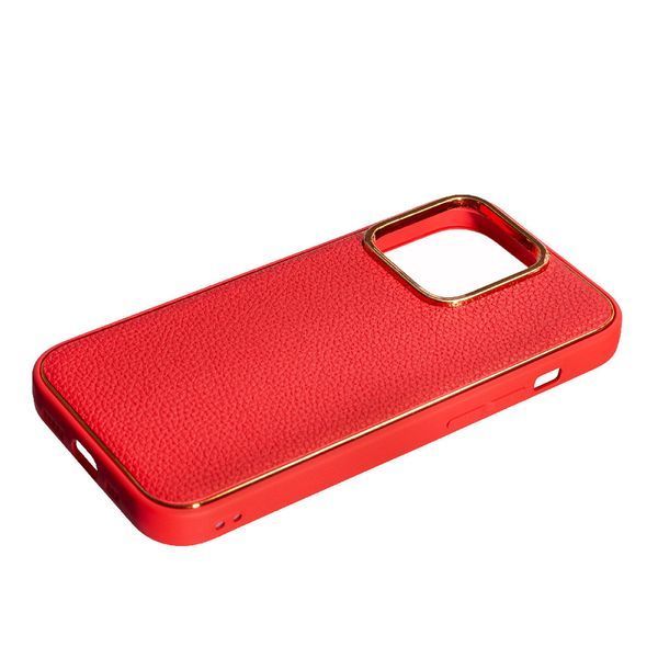 TPU чехол Leather New на iPhone 14 Pro Max (на айфон 14 про макс) красный 086703 фото