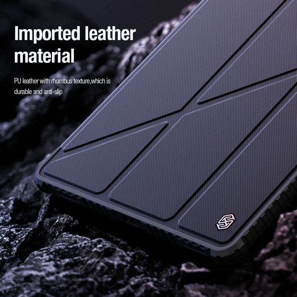 Чохол книжка Nillkin Bumper Leather Case Pro на Samsung Galaxy Tab S9 FE Plus (12.4") / чорний 099997 фото
