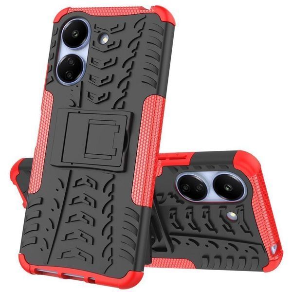 PC + TPU чехол Armor для Xiaomi Redmi 13C красный 095597 фото
